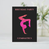 体操誕生日招待状パーソナライズされた。 (スタンド正面)