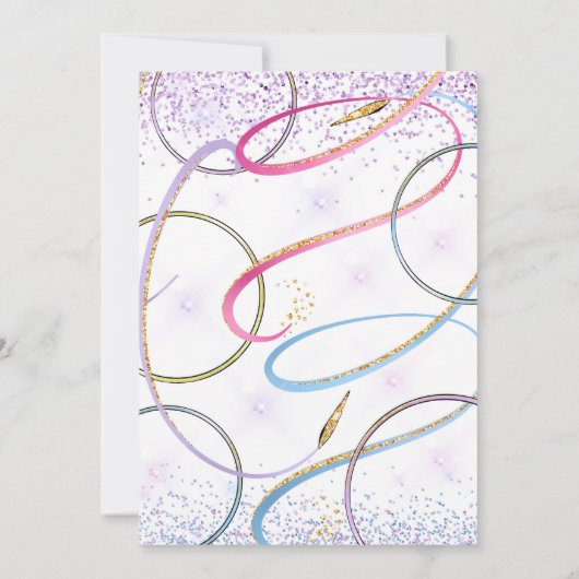 体操誕生日招待状パーティー体操 招待状 (裏面)