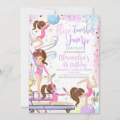 体操誕生日招待状パーティー体操 招待状 (正面)