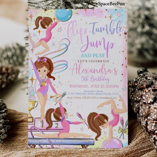 体操誕生日招待状パーティー体操 招待状