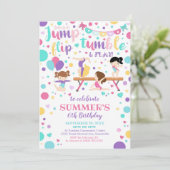 体操誕生日招待状体操パーティー 招待状 (スタンド正面)