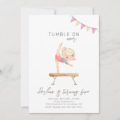 体操誕生日招待状 |体操パーティー 招待状 (正面)