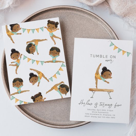 体操誕生日招待状 |体操パーティー 招待状