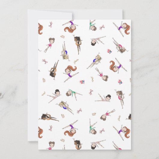 体操誕生日招待状 |体操パーティー 招待状 (裏面)