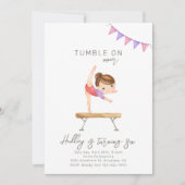 体操誕生日招待状 |体操パーティー 招待状 (正面)