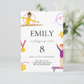 体操誕生日招待状 子供へ 招待状 (スタンド正面)