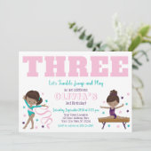 体操誕生日招待状(封筒あり) 招待状 (スタンド正面)