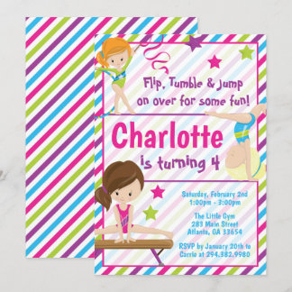 体操誕生日招待状 招待状