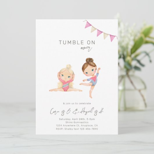 体操誕生日招待状 招待状 (スタンド正面)