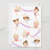 体操誕生日招待状 招待状 (裏面)