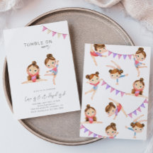 体操誕生日招待状