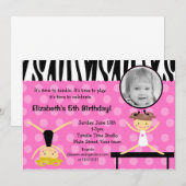 体操誕生日招待状 招待状 (正面/裏面)