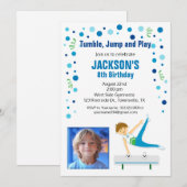 体操誕生日招待状for少年 招待状 (正面/裏面)