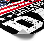 体操選手お気に入りのが私をパパ米国旗と呼ぶ父の ポスター (角)