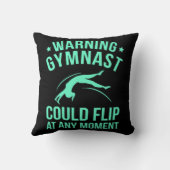 体操選手が体操競技のスポーツ値リストを反転 クッション (裏面)