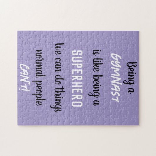 体操選手になることはスーパーヒーロー薄紫のようなものだ ジグソーパズル (横)