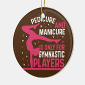 体操選手のためのペディキュアマニキュアおもしろい セラミックオーナメント (左)