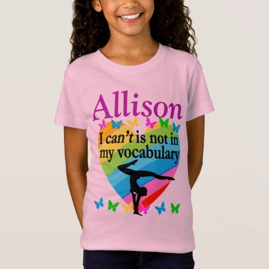 体操選手のパーソナライズされたTシャツ Tシャツ (正面)