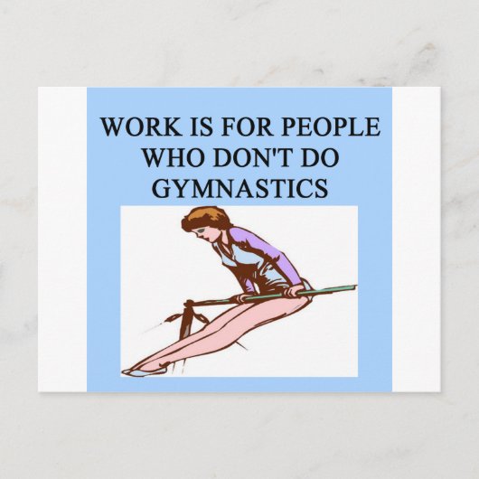 体操選手の喜び ポストカード (正面)