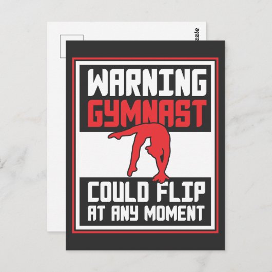 体操選手はいつでも体操でフリップできる ポストカード (正面/裏面)