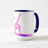 体操選手はバランスビームのコーヒーマグを体操。 マグカップ (正面右)