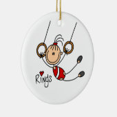 体操選手リングや輪 セラミックオーナメント (右)