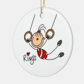 体操選手リングや輪 セラミックオーナメント (左)