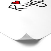 体操選手リングや輪 ポスター (角)