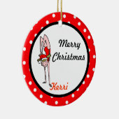 体操選手個人用オーナメントハンドスタンドガール セラミックオーナメント (右)