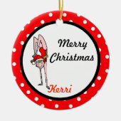 体操選手個人用オーナメントハンドスタンドガール セラミックオーナメント (正面)