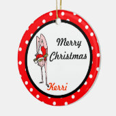 体操選手個人用オーナメントハンドスタンドガール セラミックオーナメント (左)