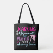 体操選手警告はいつでもフリップする可能性がある トートバッグ (裏面)