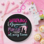 体操選手警告はいつでもフリップする可能性がある ペーパープレート (パーティー)