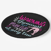 体操選手警告はいつでもフリップする可能性がある ペーパープレート (アングル)