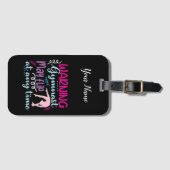 体操選手警告はいつでもフリップする可能性がある ラゲッジタグ (正面横)