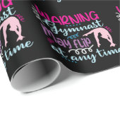 体操選手警告はいつでもフリップする可能性がある ラッピングペーパー (ロールコーナー)