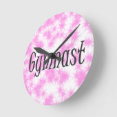 体操選手 ラウンド壁時計 (傾斜)