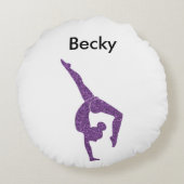 体操選手…強力で確実で集中 ラウンドクッション (裏面)