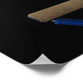 体操選手(9-10)はバランスビームで跳躍2 ポスター (角)