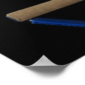 体操選手(9-10)バランスビーム、サイドでフリッピング ポスター (角)