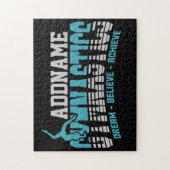 体操選手 ADD NAME 体操チーム 後屈 キックオーバー ジグソーパズル (縦)