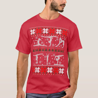 体操醜いクリスマスハッピーホリデーギムナストXm Tシャツ