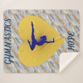 体操金ゴールドハートと体操シェルパ毛布。 シェルパブランケット (正面(横))