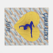 体操金ゴールドハート フリースブランケット (正面(横))