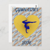 体操金ゴールドハート ポストカード (正面/裏面)