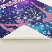 体操銀河系パープルターコイズ パーソナライズされた シェルパブランケット (3/4)