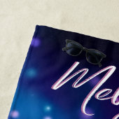 体操銀河系パープルターコイズ パーソナライズされた ビーチタオル (インサイチュ)