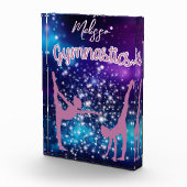 体操銀河系パープルターコイズ パーソナライズされた フォトブロック (右)