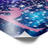 体操銀河系パープルターコイズ パーソナライズされた フォトプリント            (角)