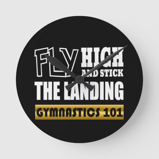 体操101フライ高 – バー体操選手 ラウンド壁時計 (正面)